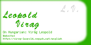 leopold virag business card