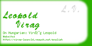 leopold virag business card